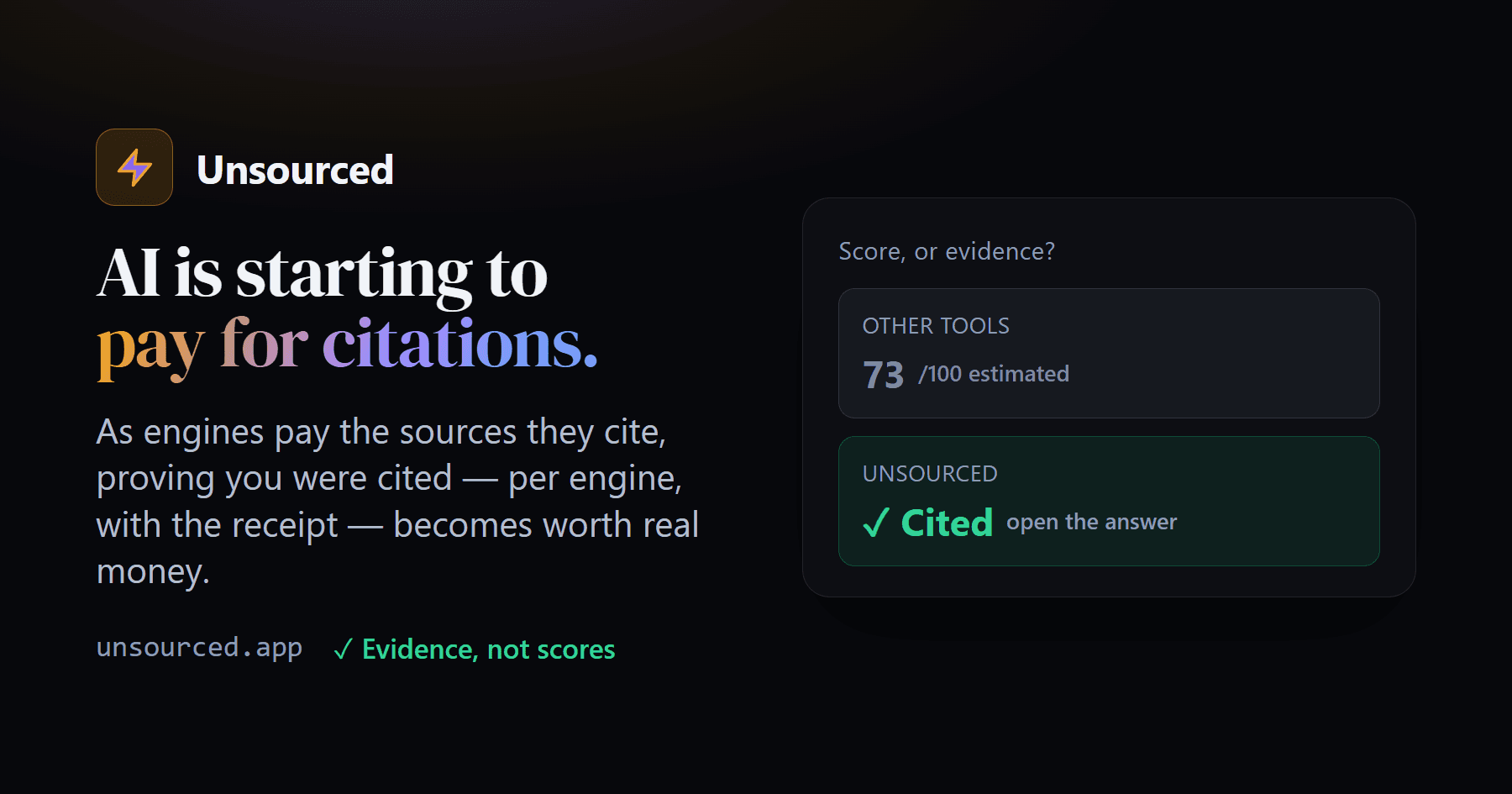 AI engines are starting to pay the publishers they cite. Can you prove you're one of them?
